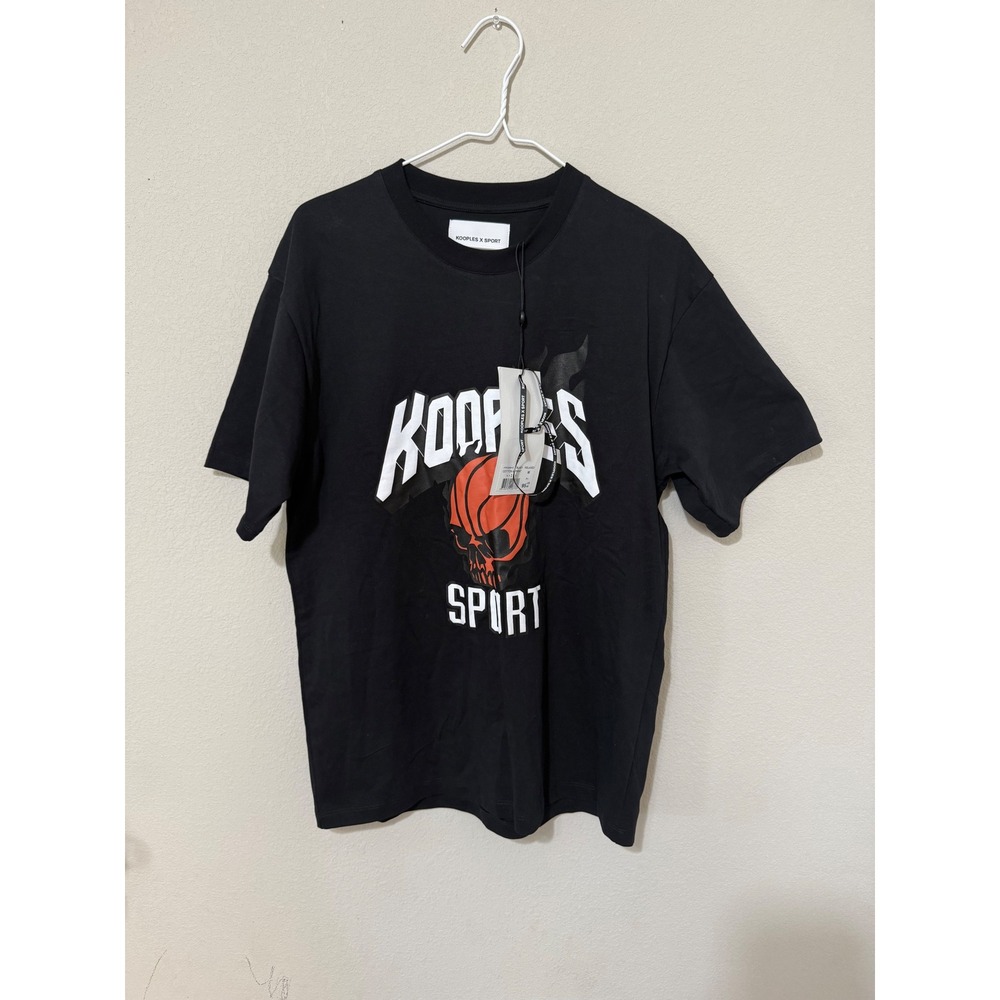 The‎ Kooples Sport T-Shirt Mens M Black Skull Basketball Graphic Relaxed Fit NEW